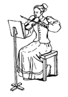 kleurplaat violiste