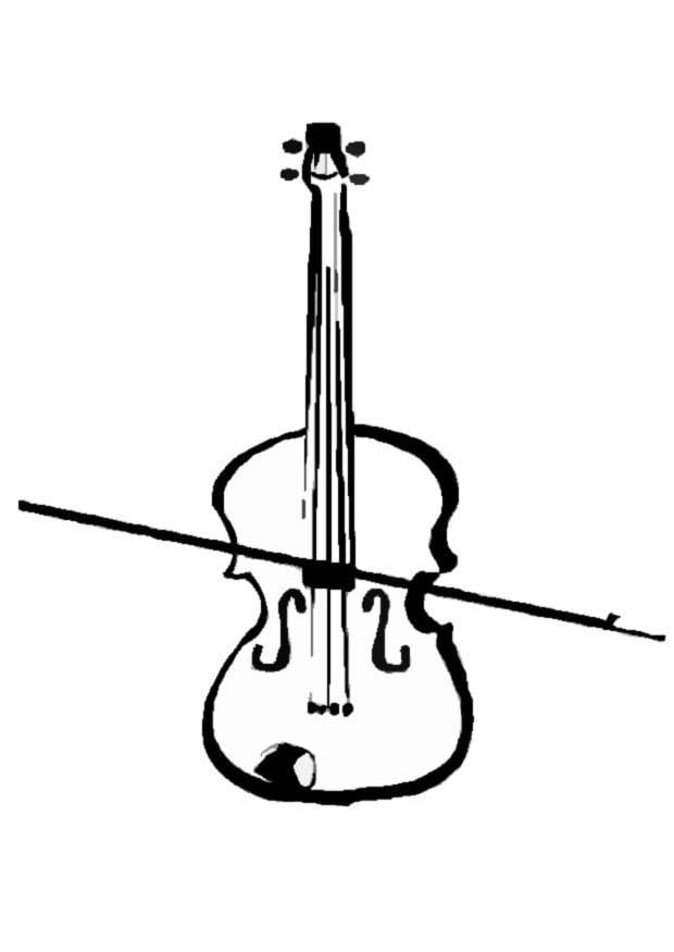 Kleurplaat viool