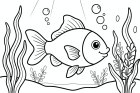 vis in het water
