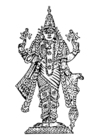 Kleurplaat Vishnu