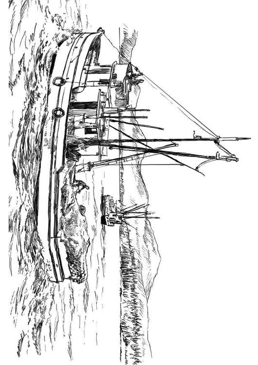 Kleurplaat Visserschip Afb 8059 Images