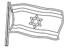 Kleurplaten vlag Israël