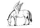 Kleurplaat vliegend paard