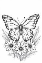 vlinder met bloemen