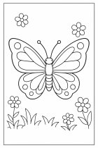 vlinder met bloemetjes