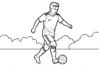 voetballer in actie