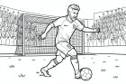 Kleurplaat voetballer messi