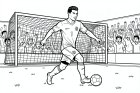 Kleurplaat voetballer