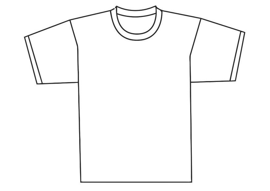 Kleurplaat voorkant van t shirt. Gratis kleurplaten om te printen