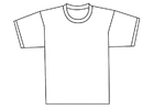 Kleurplaat voorkant van t-shirt