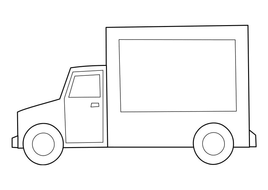 Kleurplaat vrachtwagen