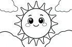 vrolijke zon
