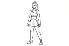 vrouw met sportkleding