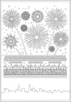 Kleurplaat vuurwerk