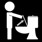 kleurplaat wc bril omhoog