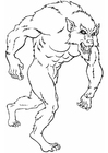 kleurplaat weerwolf