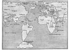 Kleurplaat wereldkaart 1548