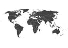 Kleurplaat wereldkaart