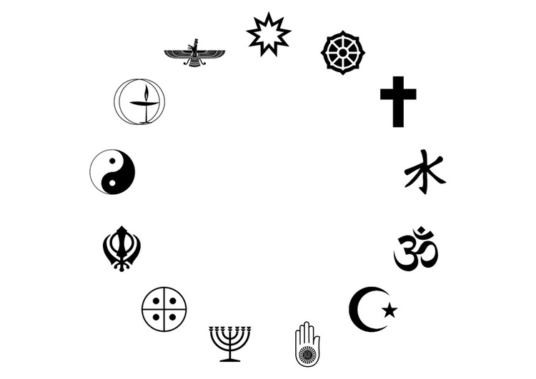 Kleurplaat wereldreligies