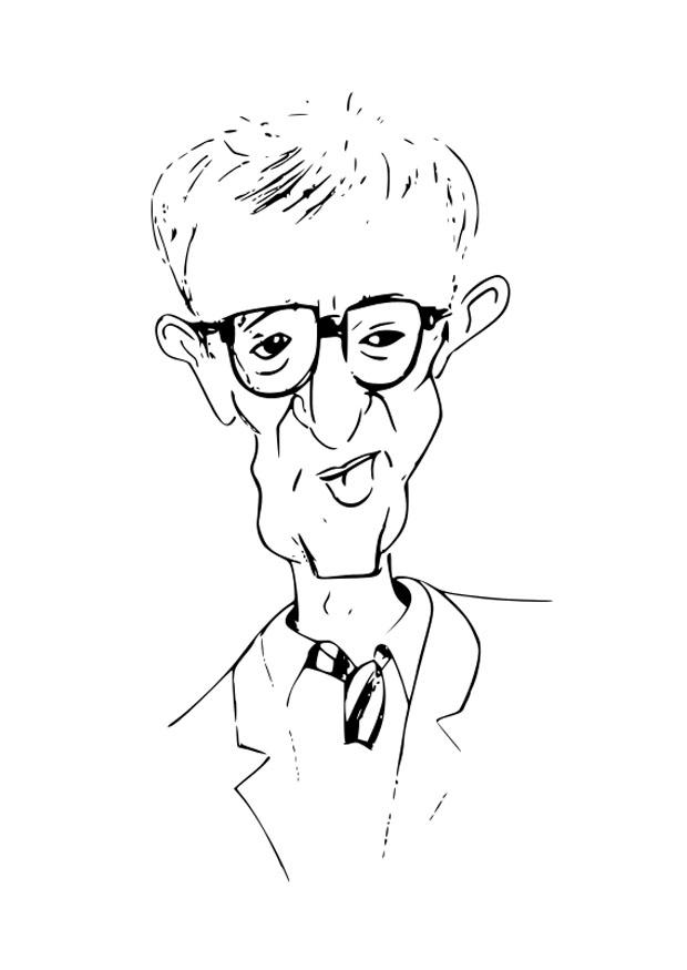 Kleurplaat Woody Allen
