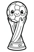 Kleurplaat world cup beker voetbal