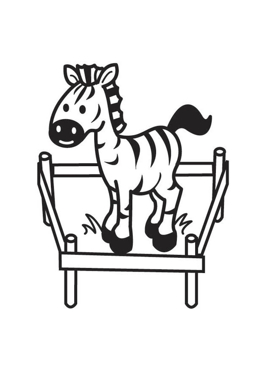 Kleurplaat zebra 