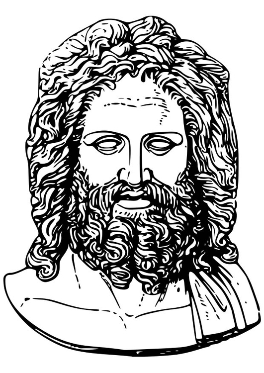 Kleurplaat Zeus