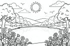 zomers tafereel