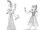 Kleurplaten zoon en dochter van Ramses 2