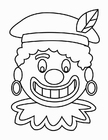Kleurplaten Zwarte Piet gezicht (2)