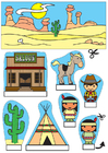 kijkdoos cowboys en indianen